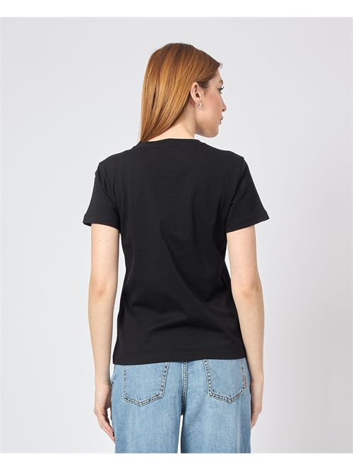 T-shirt femme Patrizia Pepe avec logo à paillettes PATRIZIA PEPE | 2M4426-J277K103